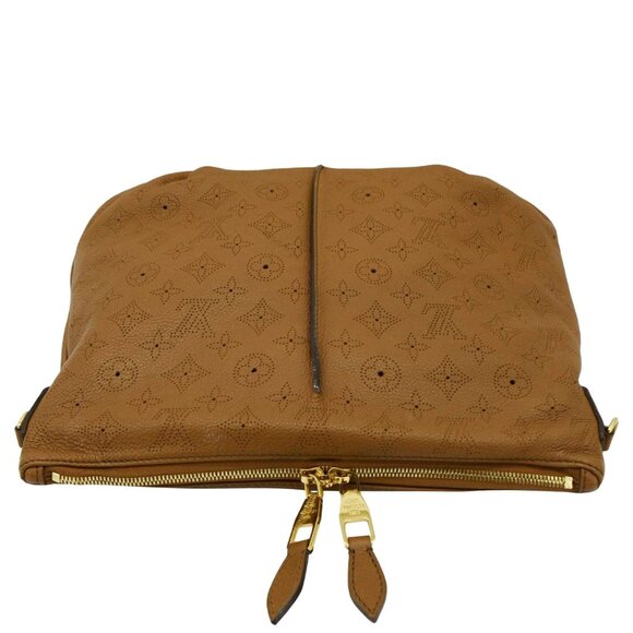 LOUIS VUITTON Selene PM Mahina Leather Tote Shoulder Bag Tan - Picture 4 of 12